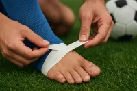 サッカーで足の親指の爪にテーピング？