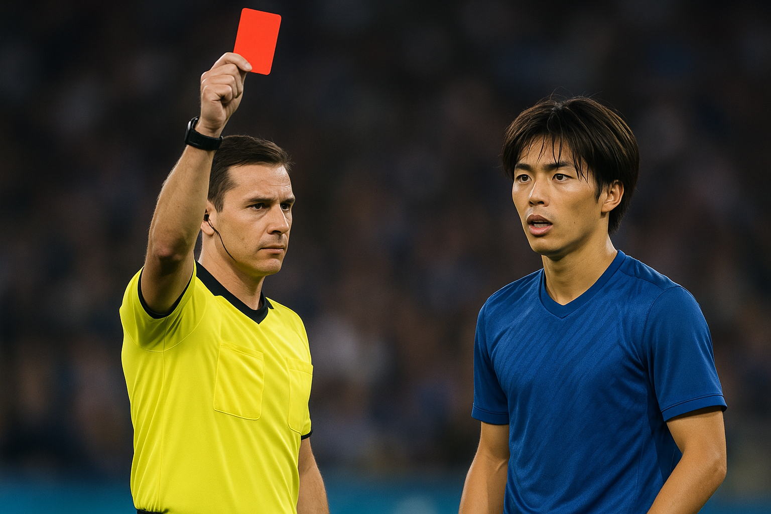 サッカーの田中碧のレッドカードとは？