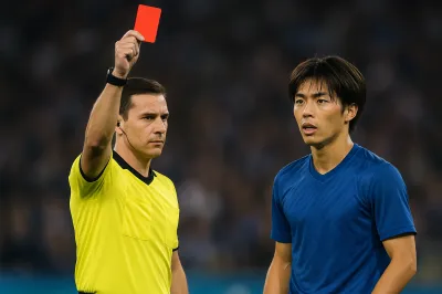 サッカーの田中碧のレッドカードとは？