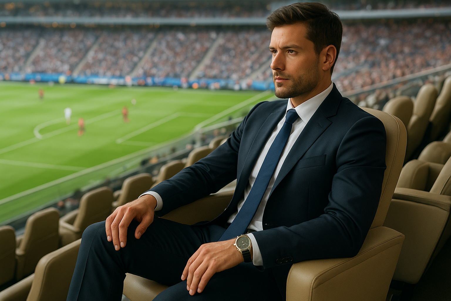 サッカーVIP席の服装で男性はどうする?
