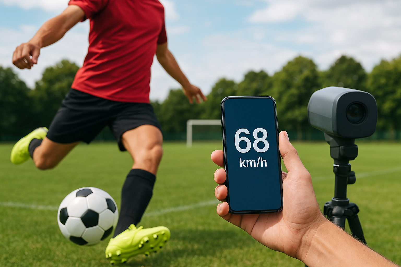 サッカーのシュート速度測定ってできる？