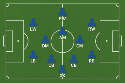 サッカーのポジションと名前を図で解説？