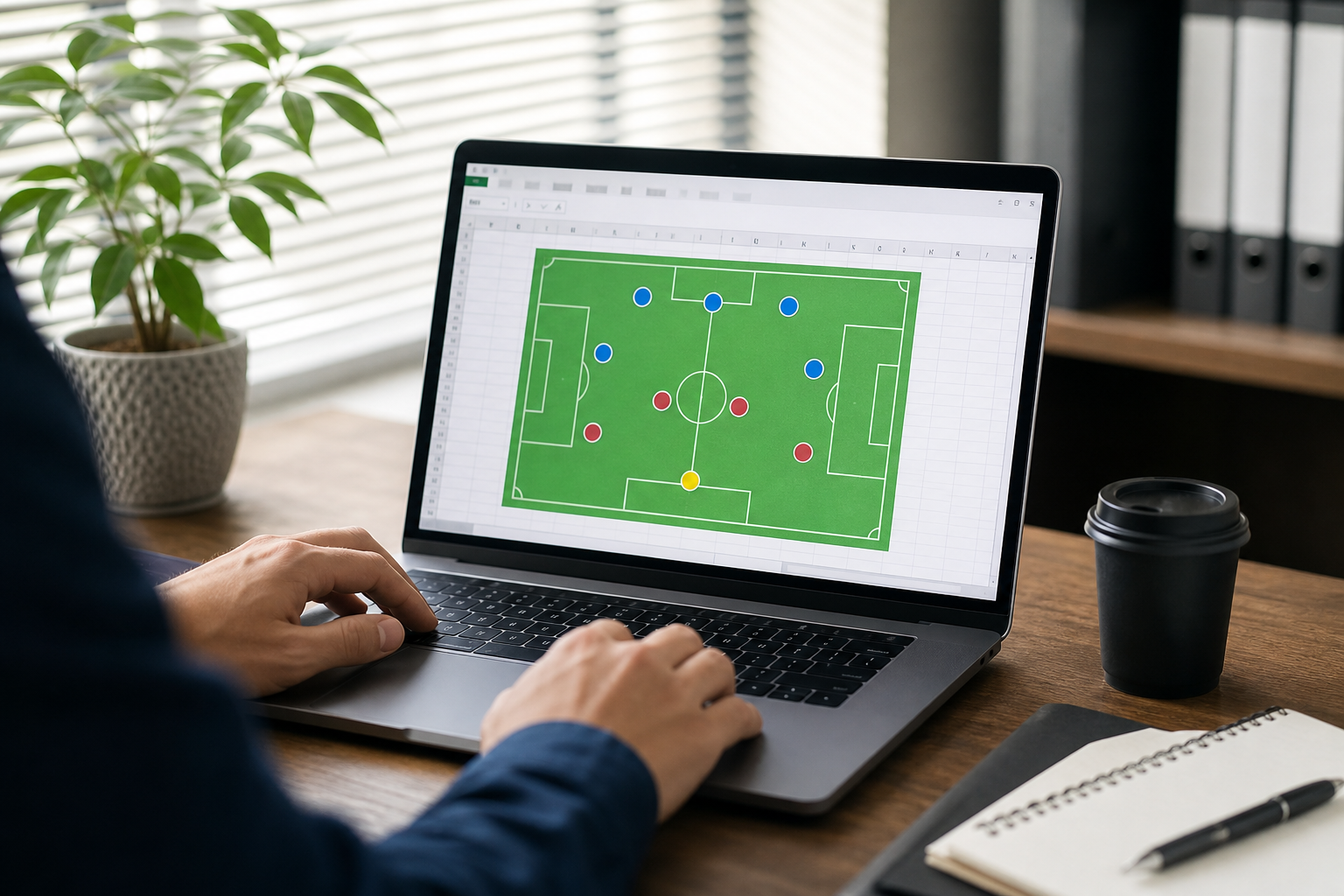 サッカーのフォーメーション作成はエクセルでできる？