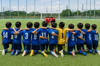 サッカーは何人で試合するの？