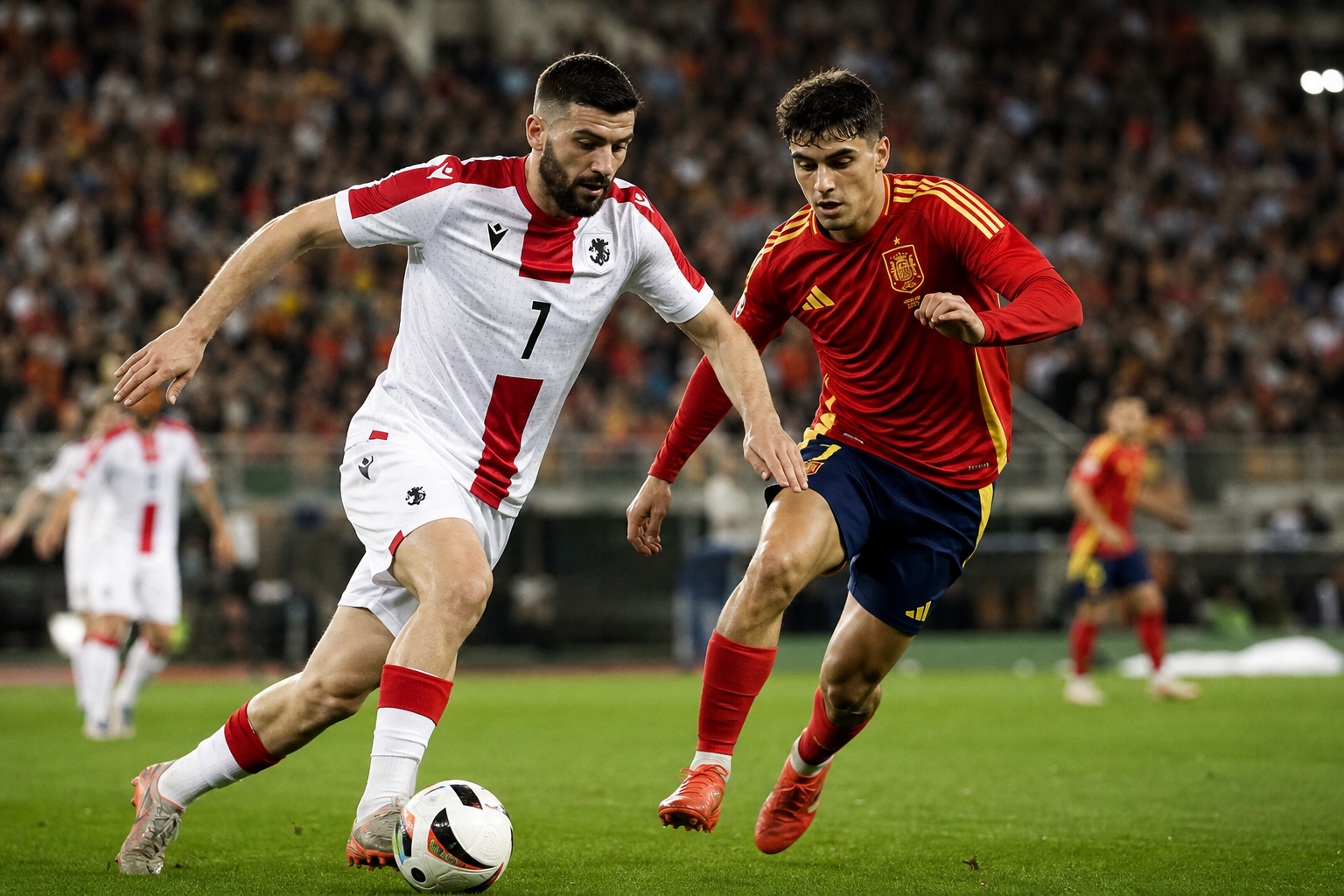 サッカー ジョージア 代表 対 スペイン 代表 スタメンは?