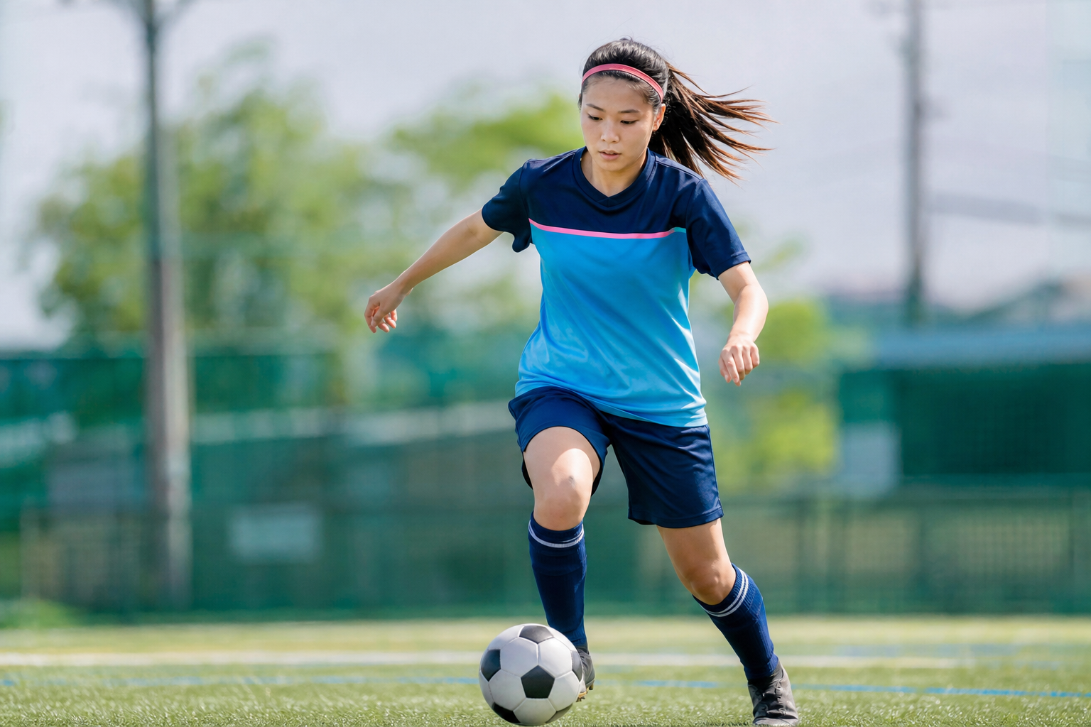 サッカー ヘア バンド 付け方 女子はどう？