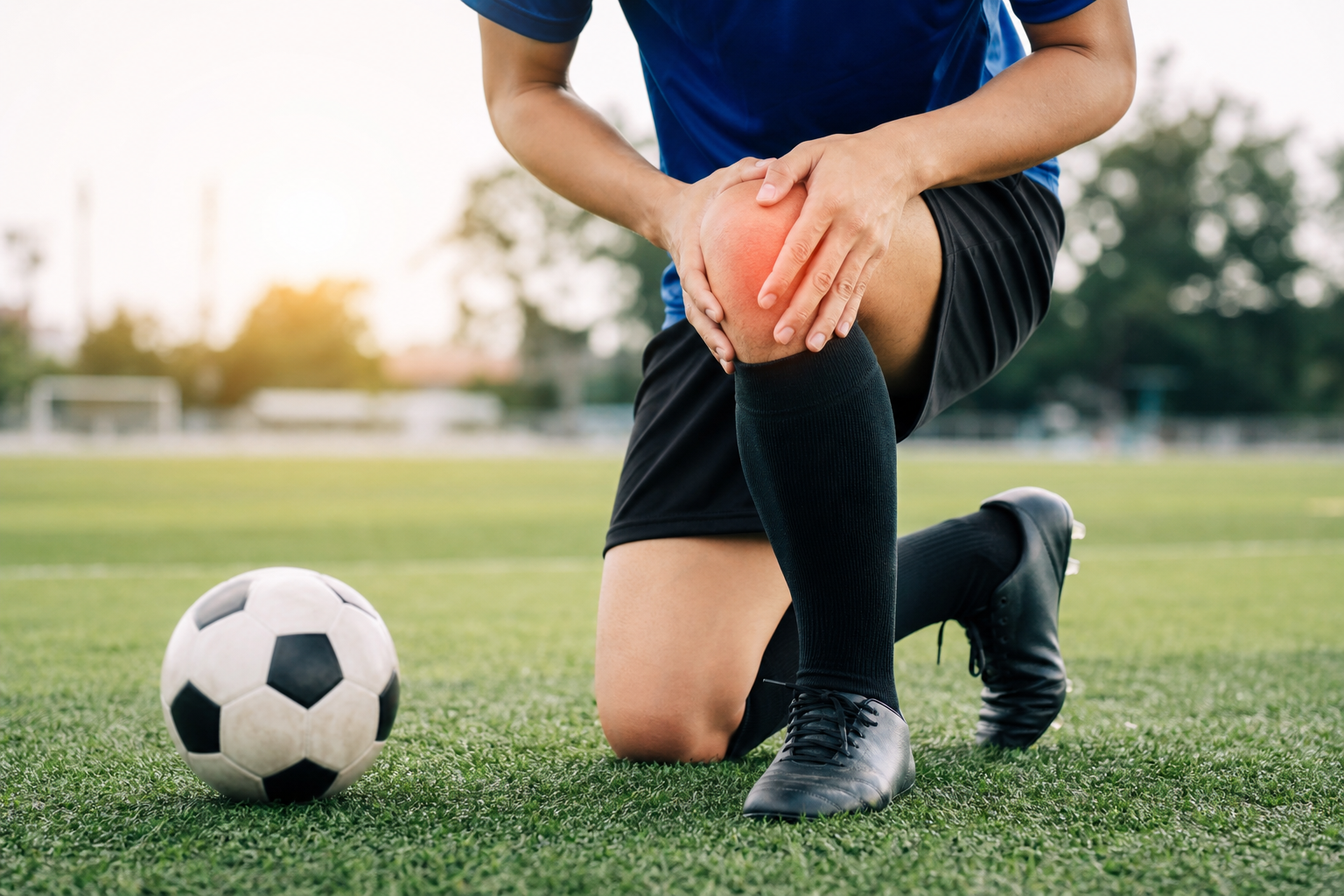 サッカーで膝に痛み…ストレッチで治る？