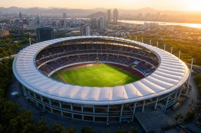 e1のサッカーが開催される場所はどこ？