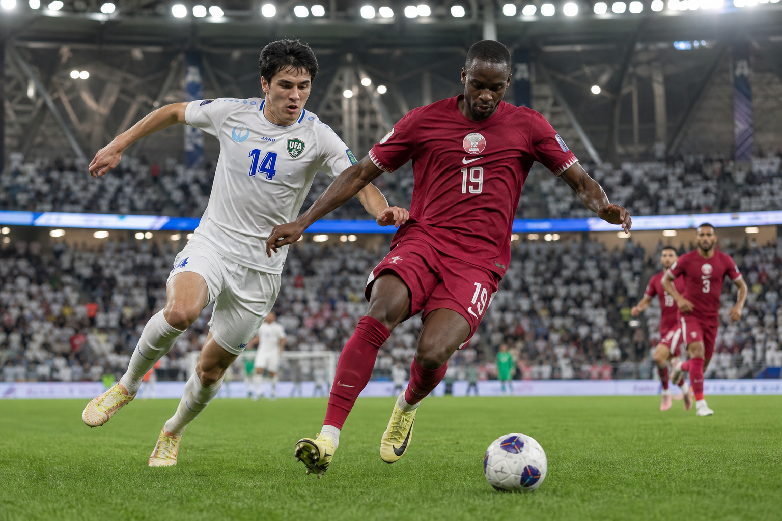 サッカーカタール代表対サッカーウズベキスタン代表の試合経過とは?