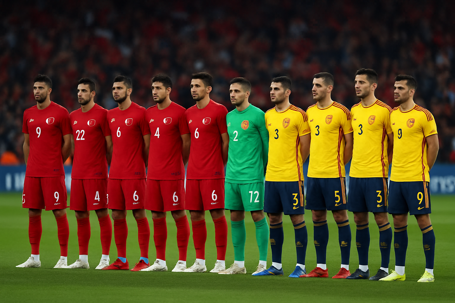 W杯2026欧州予選における両国のスタメンとフォーメーション