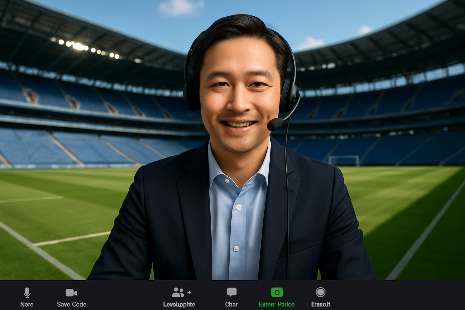 Zoom画面を憧れのサッカースタジアムに模様替えしよう！