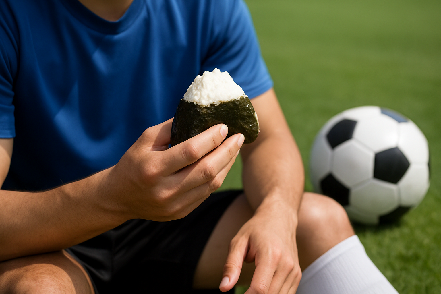 サッカーの激しい運動を支える軽食はおにぎりがベスト！
