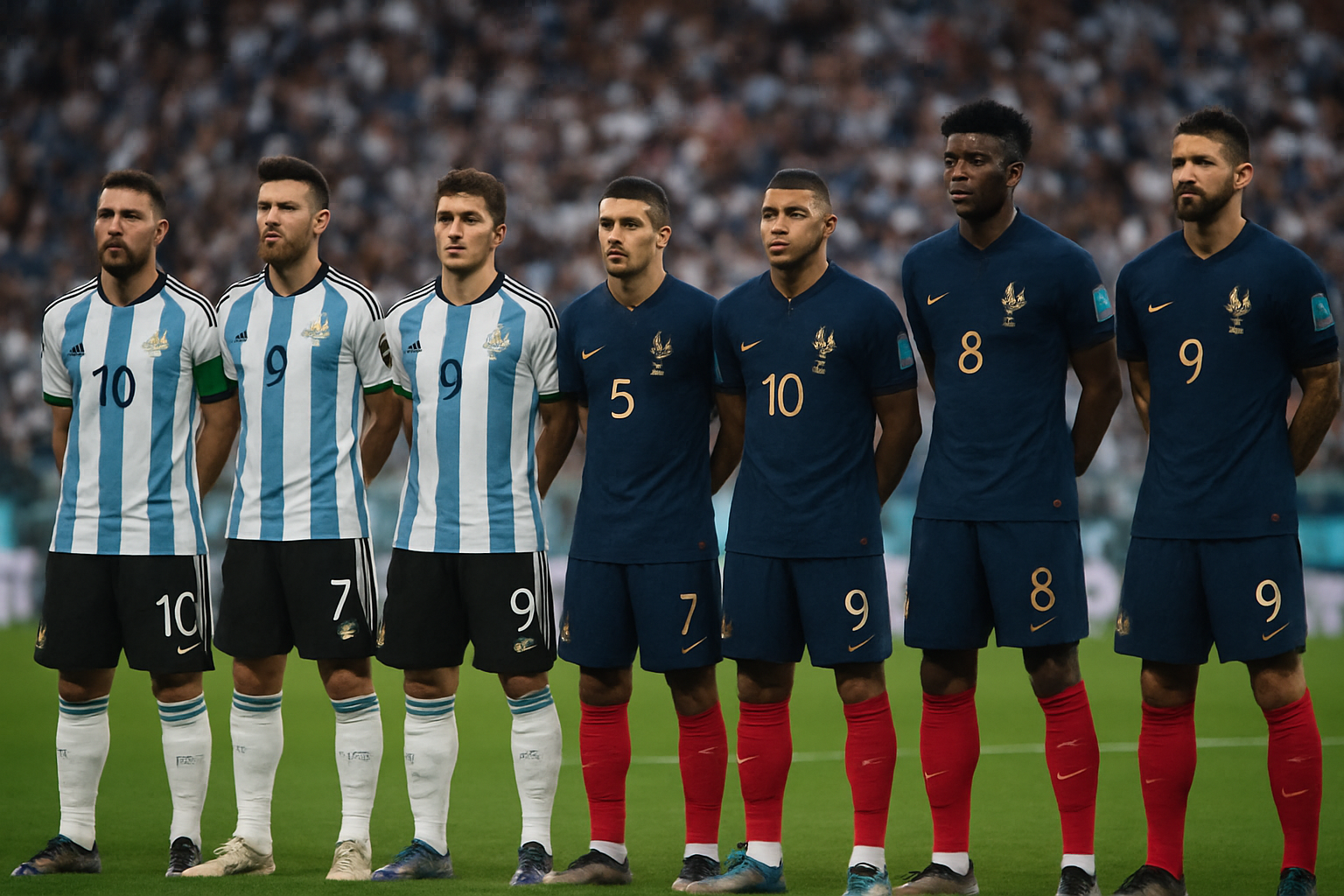 2022年W杯決勝で激突した両国の公式先発メンバー