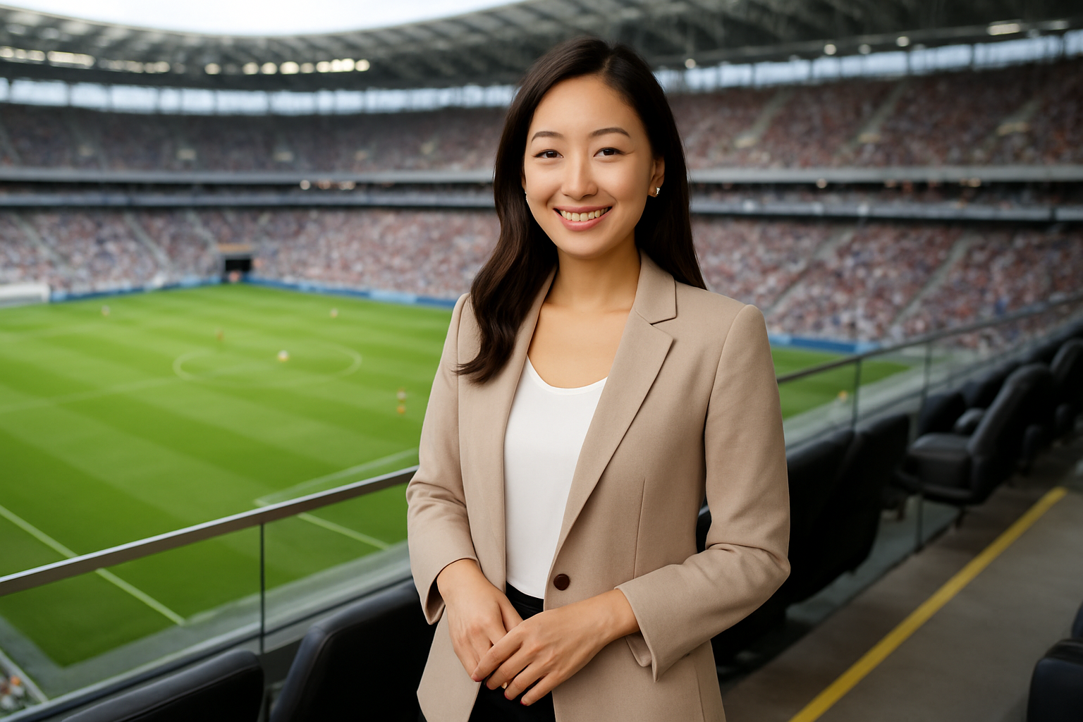 スタジアムの特別席には「きれいめカジュアル」がおすすめ！