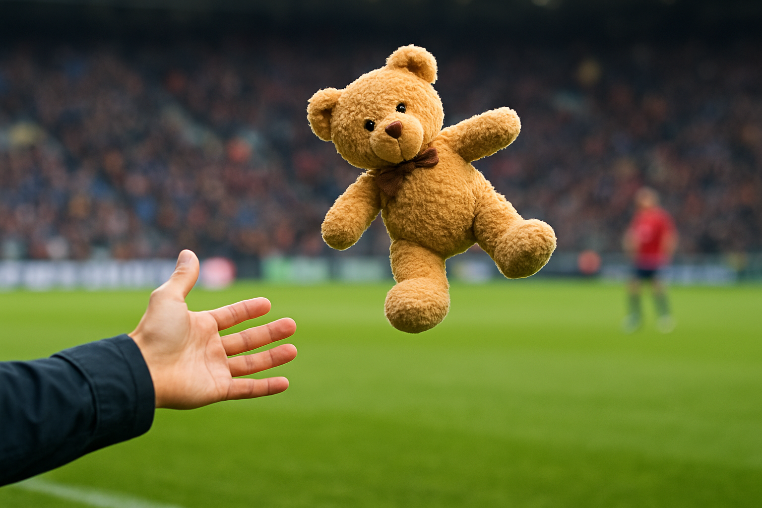 なぜサッカーの試合中にぬいぐるみを投げるの？