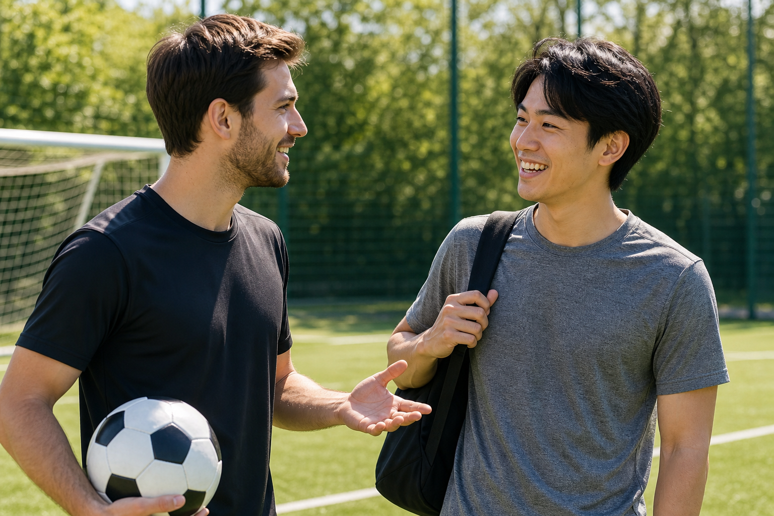 「I'm not busy on Tuesday. Shall we play soccer?」が正