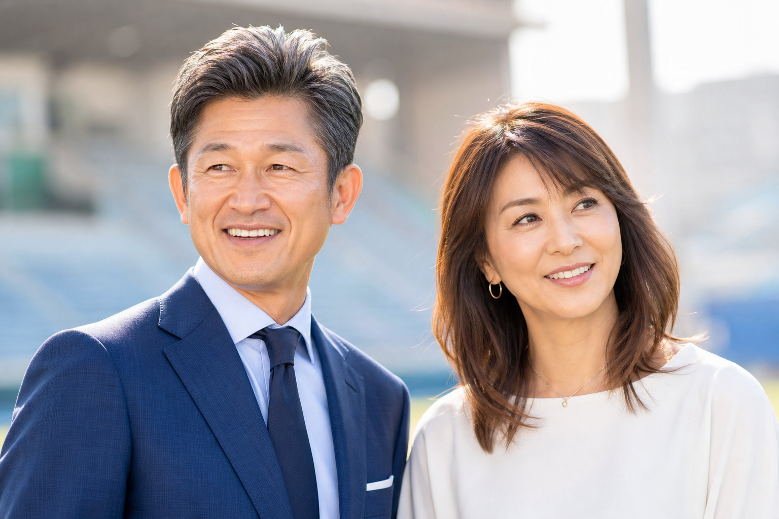 キングカズの奥様はモデル・タレントの三浦りさ子さん!