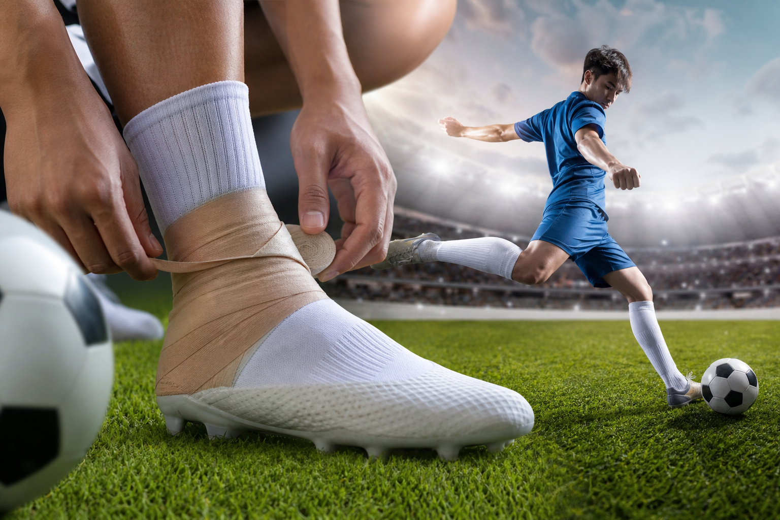 サッカーで実践!効果的なテーピングの具体例3選