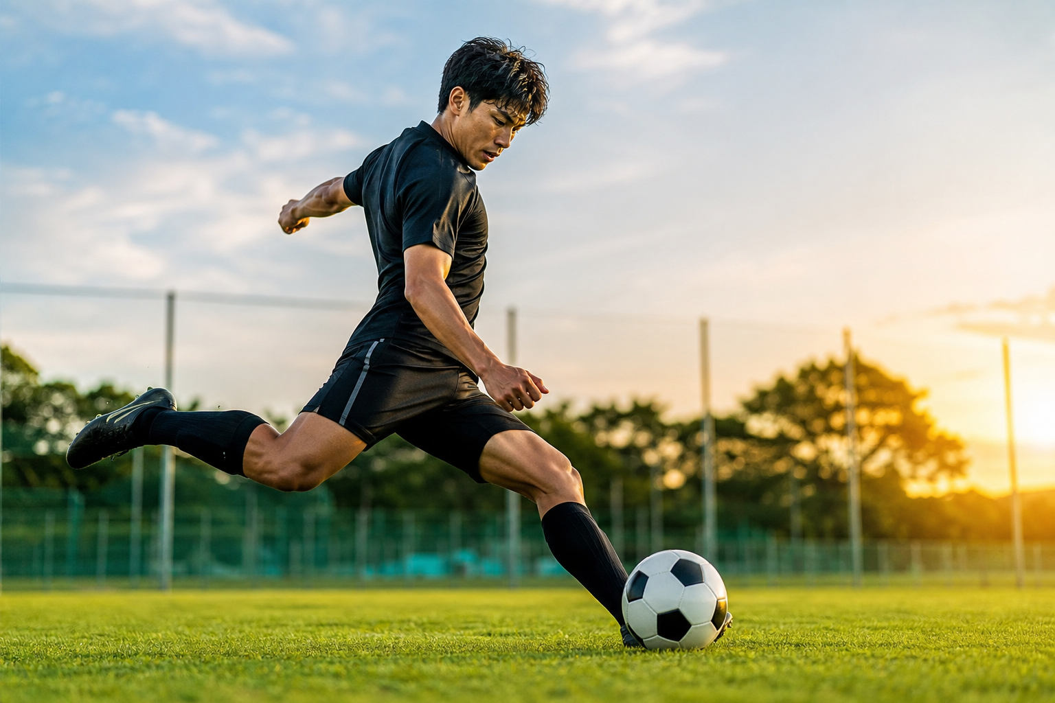 サッカーのロングキックを伸ばすには「動作に近い形」の筋トレが必須！