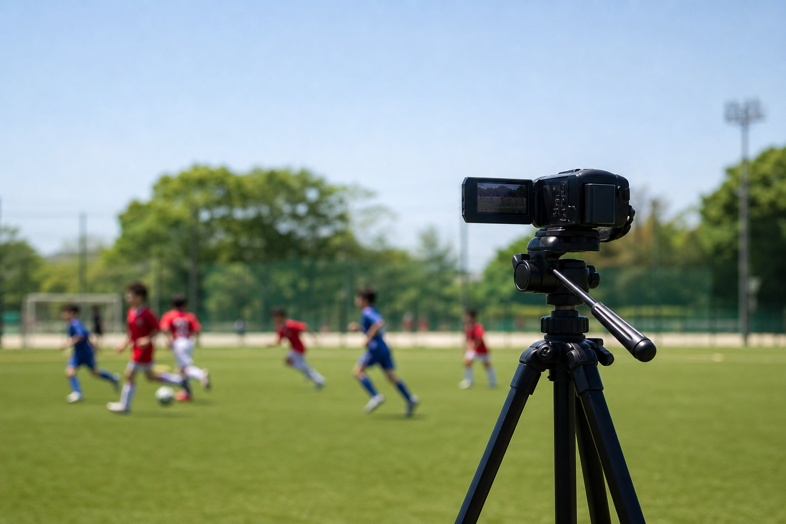 サッカーの動画撮影は「ビデオカメラ+三脚」の組み合わせがベスト!