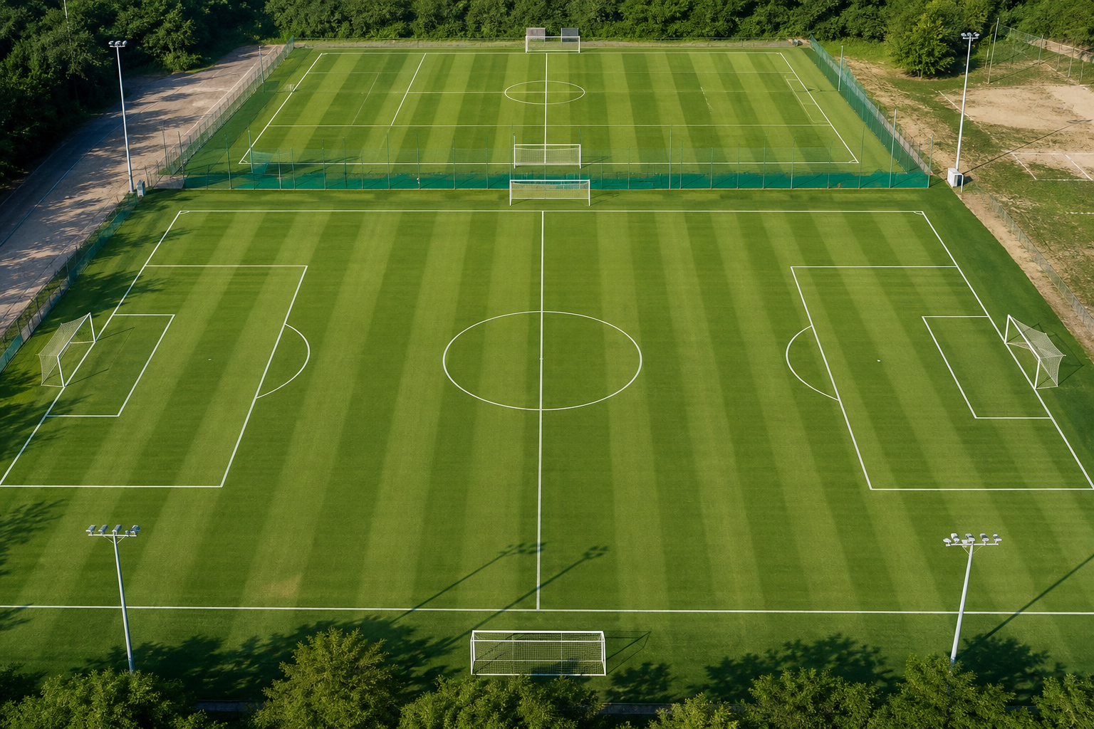 実はサッカーコートは1つの決まったサイズではないんです！