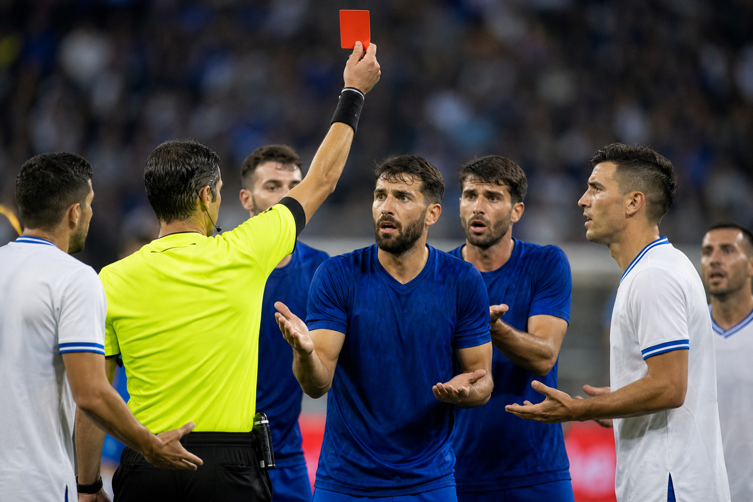 サッカーは何人退場までOK？試合が中止になる人数とは