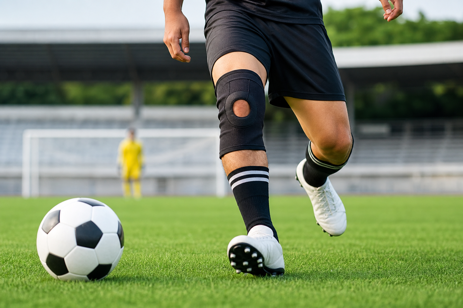 サッカーの試合で膝サポーターは着けられる！