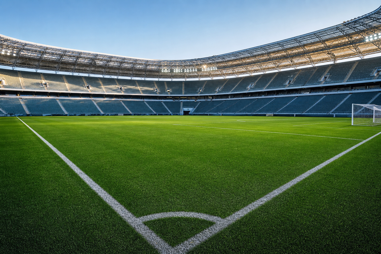 サッカーコート一周の距離はサイズ次第！標準は346m