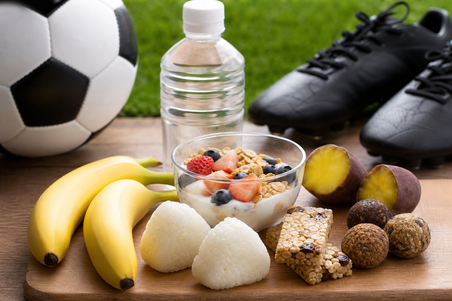 サッカーの捕食でおすすめなのは「糖質」を中心とした食品!