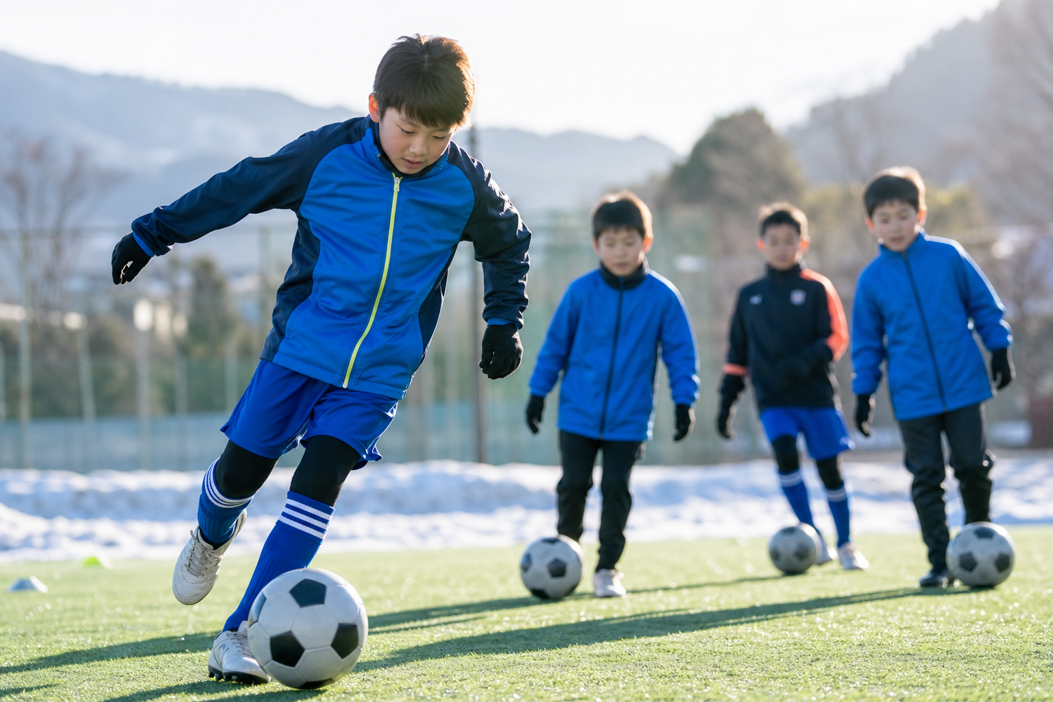 厚着はNG！冬のサッカー練習は「重ね着」が基本！
