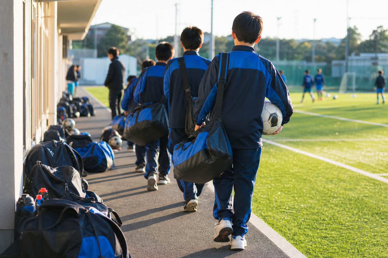 試合用とは違う！練習や移動に最適な専用ウェア