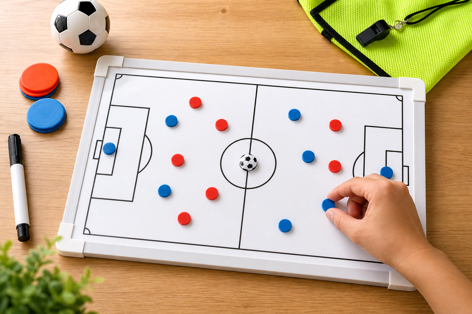 サッカーの作戦ボードは100均の材料で簡単に手作りできる！