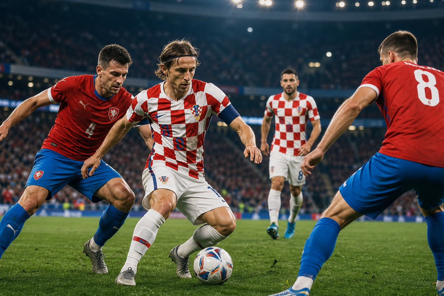 最新の試合におけるクロアチア代表とチェコ代表の選手採点は？
