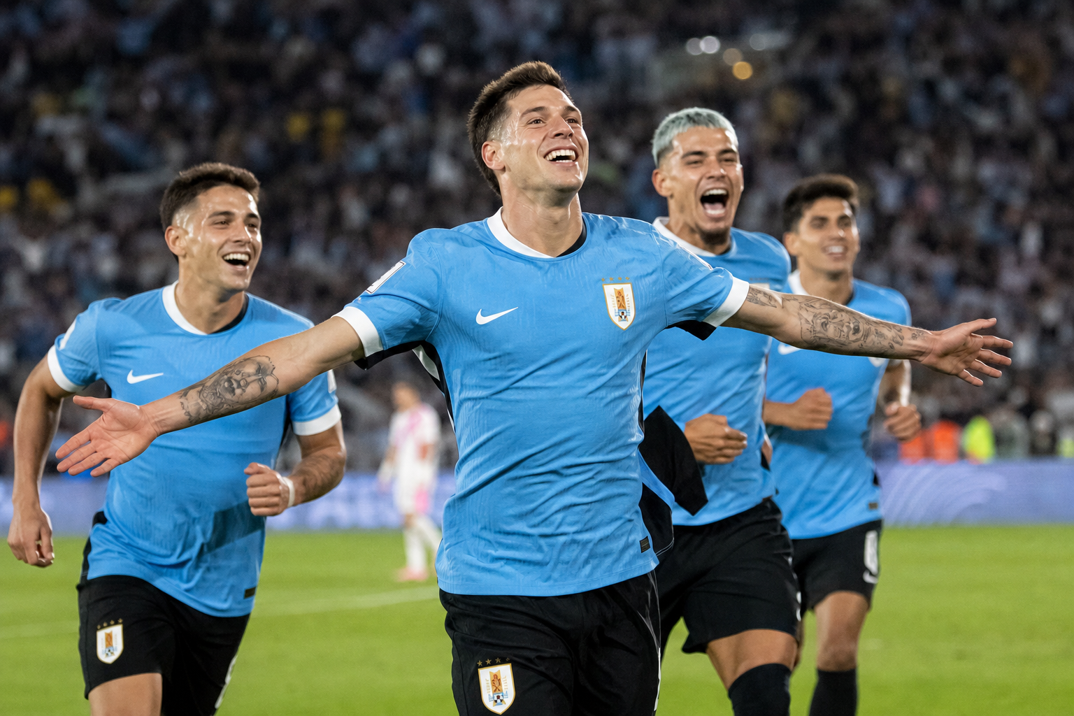 サッカーウルグアイ代表が3-0でサッカーペルー代表に快勝!